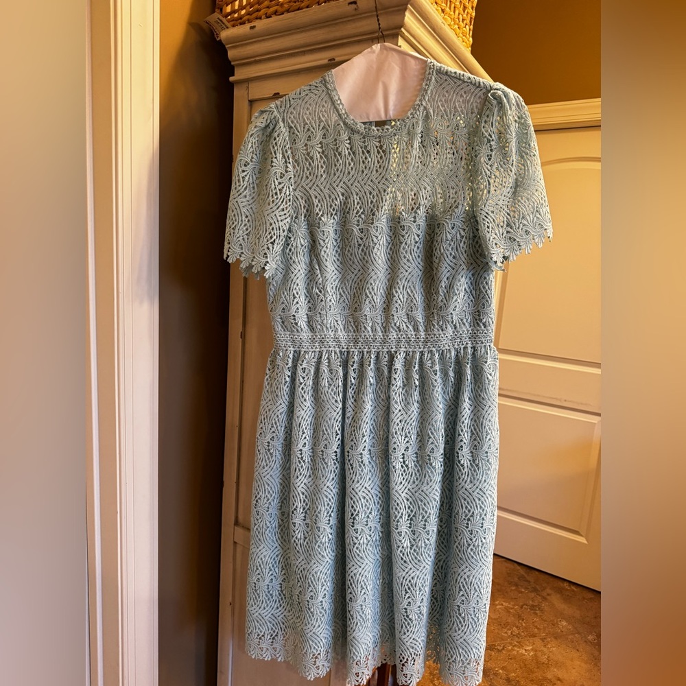 Elegant Lace Dress in Mint